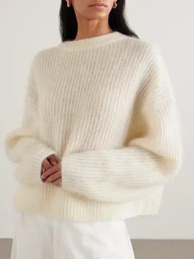 TOTEME Ribbed Mohair-blend Sweater | Thumbnail 3 TOTEME Ribbed Mohair-blend Sweater | Thumbnail 3