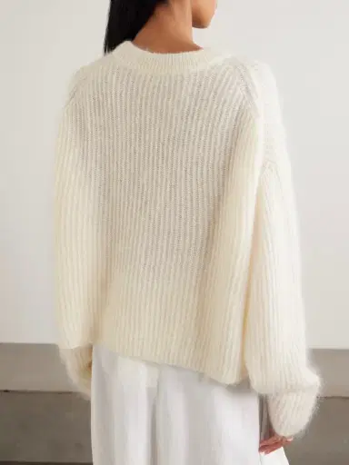 TOTEME Ribbed Mohair-blend Sweater | Thumbnail 4 TOTEME Ribbed Mohair-blend Sweater | Thumbnail 4