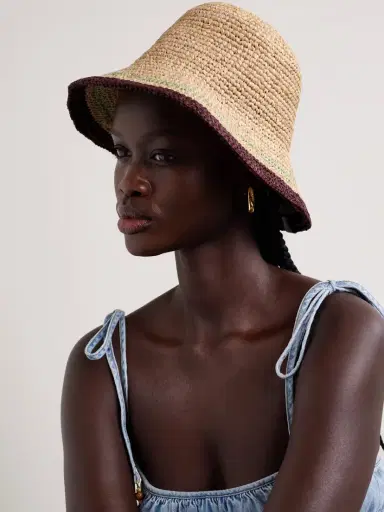 Zimmermann Striped Raffia Bucket Hat | Thumbnail 2 Zimmermann Striped Raffia Bucket Hat | Thumbnail 2