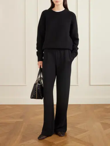 ÉTERNE Embroidered Cotton And Modal-blend Jersey Sweatpants | Thumbnail 2 ÉTERNE Embroidered Cotton And Modal-blend Jersey Sweatpants | Thumbnail 2