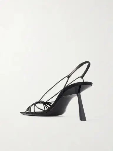 Saint Laurent Jerry Logo-embellished Leather Slingback Sandals | Thumbnail 3 Saint Laurent Jerry Logo-embellished Leather Slingback Sandals | Thumbnail 3
