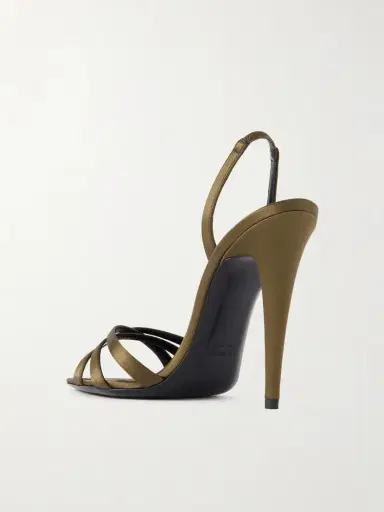 Saint Laurent Kate Satin Slingback Sandals | Thumbnail 3 Saint Laurent Kate Satin Slingback Sandals | Thumbnail 3