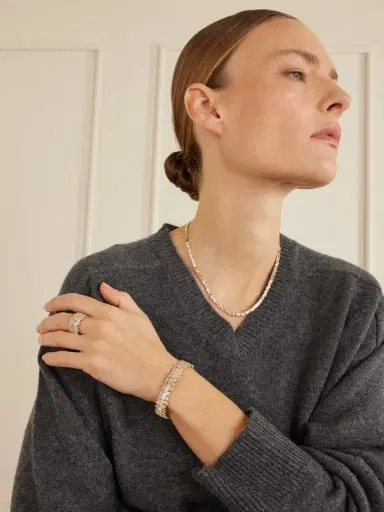 Suzanne Kalan 18-karat Gold Diamond Tennis Necklace | Thumbnail 2 Suzanne Kalan 18-karat Gold Diamond Tennis Necklace | Thumbnail 2