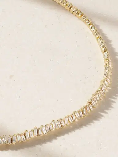 Suzanne Kalan 18-karat Gold Diamond Tennis Necklace | Thumbnail 4 Suzanne Kalan 18-karat Gold Diamond Tennis Necklace | Thumbnail 4