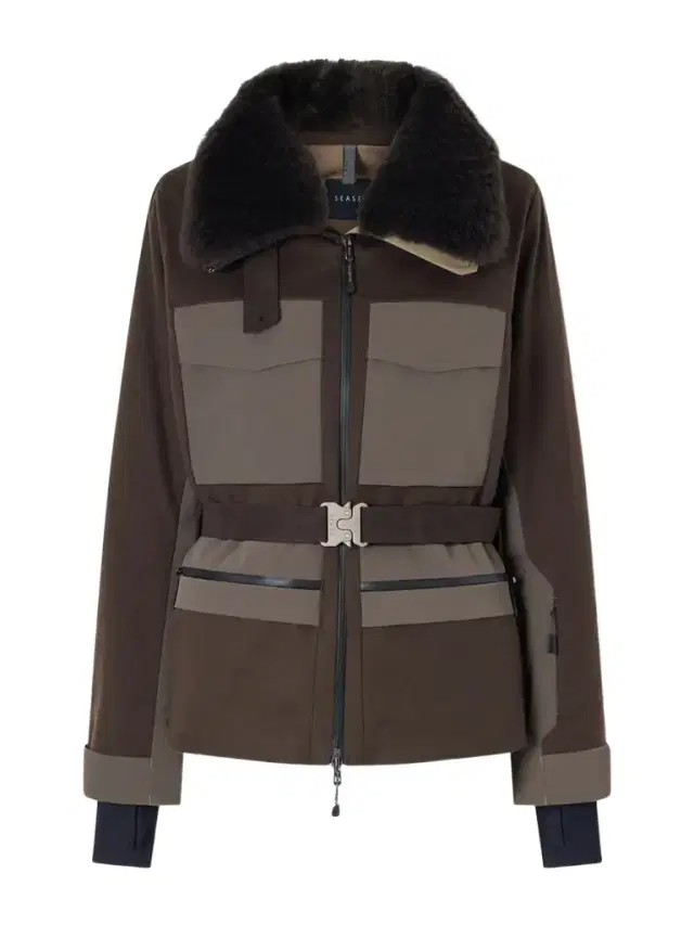 Belted Plush And Twill-trimmed Wool And Cashmere-blend Felt Down Ski Jacket