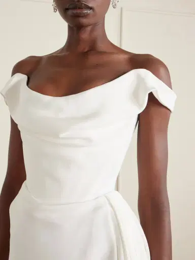 Vivienne Westwood Comet Asymmetric Draped Silk-cady Mini Dress | Thumbnail 4 Vivienne Westwood Comet Asymmetric Draped Silk-cady Mini Dress | Thumbnail 4