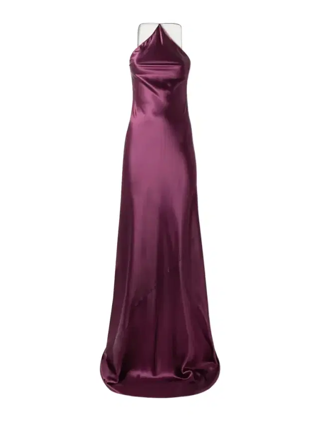 Silk-satin Halterneck Gown
