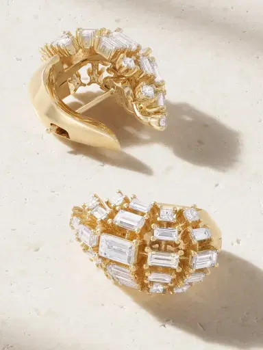 Fernando Jorge Vertex Lobe 18-karat Gold Diamond Earrings | Thumbnail 3 Fernando Jorge Vertex Lobe 18-karat Gold Diamond Earrings | Thumbnail 3
