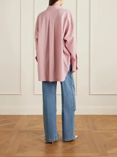 The Attico Oversized Embroidered Crepe Shirt | Thumbnail 3 The Attico Oversized Embroidered Crepe Shirt | Thumbnail 3