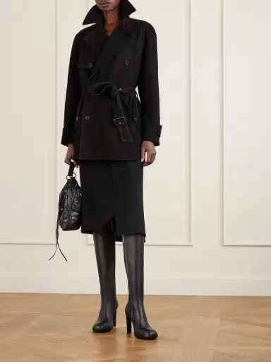 Balenciaga Double-breasted Belted Suede Trench Coat | Thumbnail 2