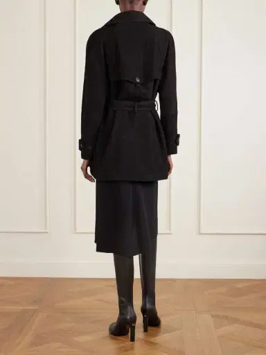 Balenciaga Double-breasted Belted Suede Trench Coat | Thumbnail 3