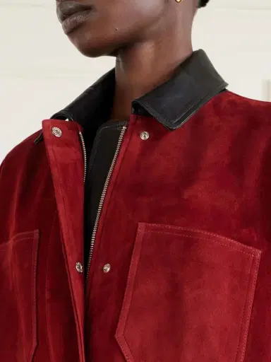 Nour Hammour Barn Leather-trimmed Suede Jacket | Thumbnail 5