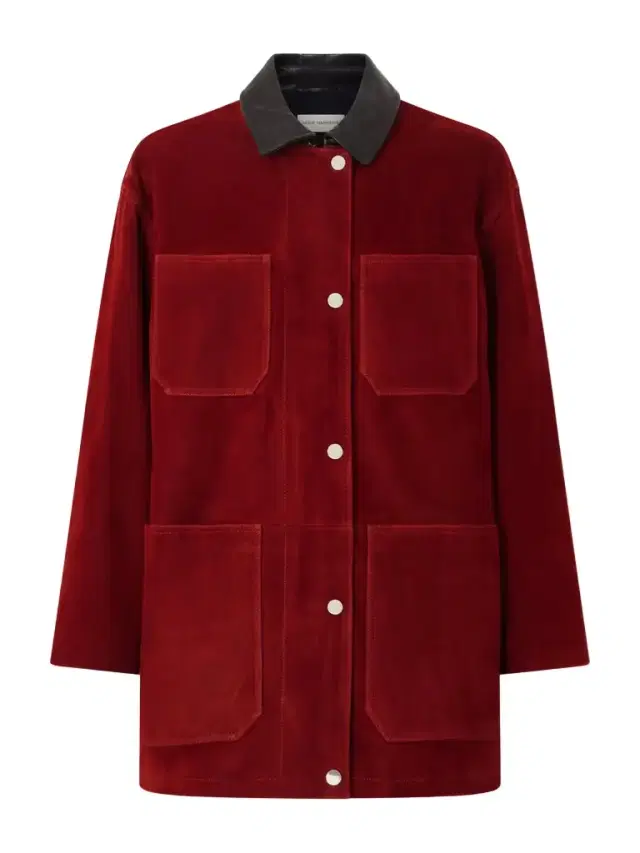 Barn Leather-trimmed Suede Jacket