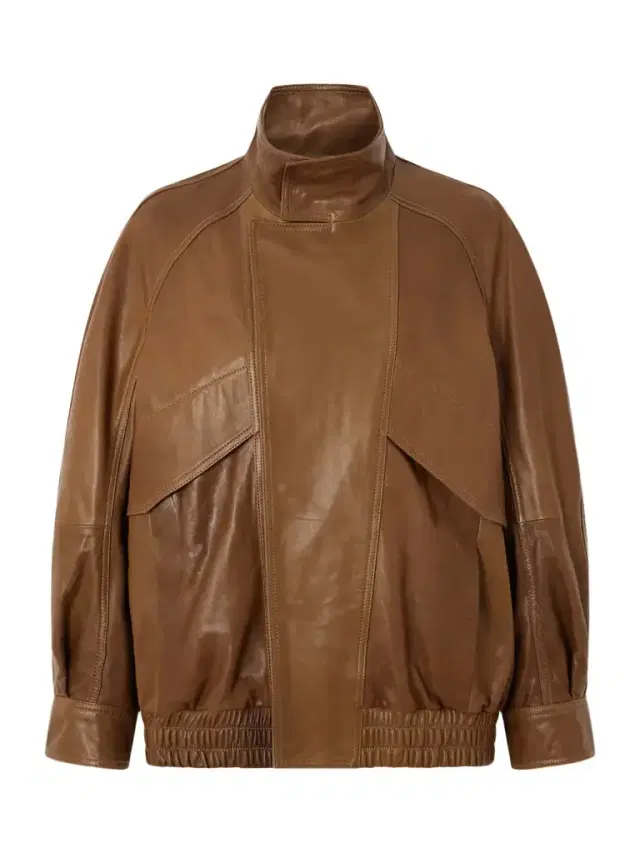 Ariste Oversized Paneled Leather Jacket