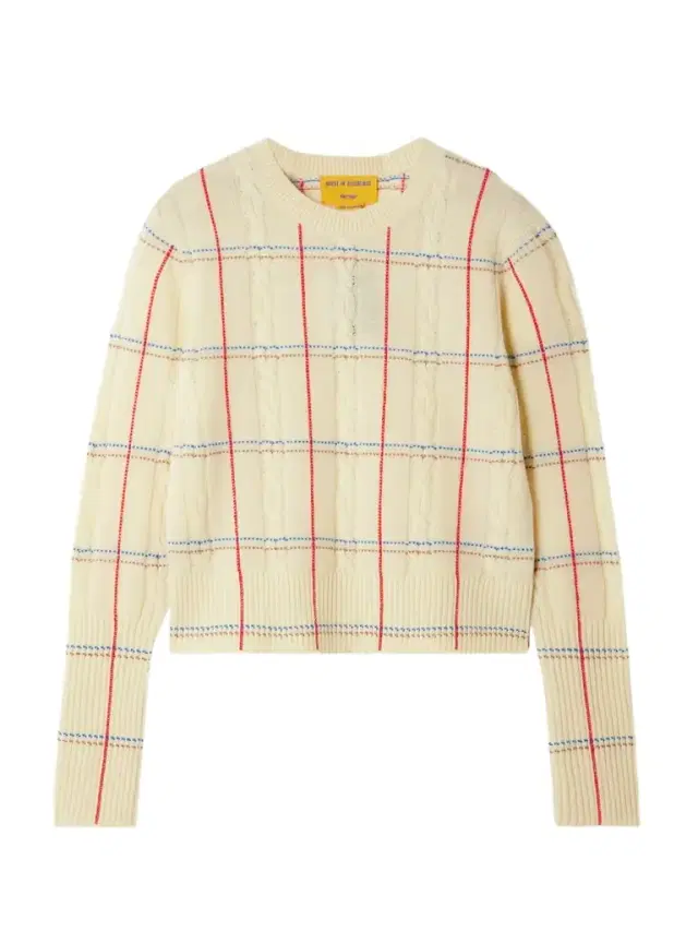 Shrunken Checked Cashmere Sweater