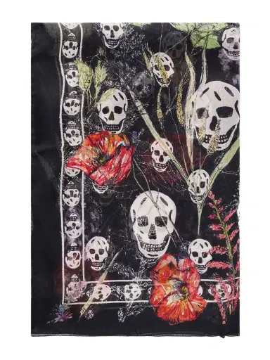 Alexander McQueen Printed Silk-voile Scarf | Thumbnail 1