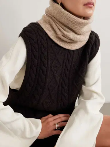 Johnstons of Elgin Ribbed Cashmere Snood | Thumbnail 2 Johnstons of Elgin Ribbed Cashmere Snood | Thumbnail 2