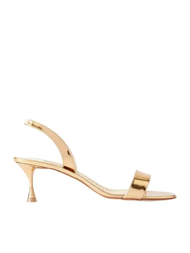 Cupisanpla 50 Metallic Leather Slingback Sandals