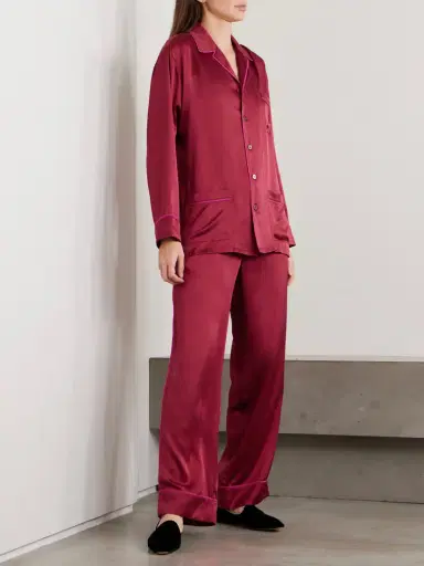 Olivia von Halle Yves Silk-satin Pajama Set | Thumbnail 2