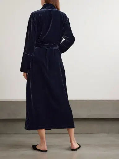 Olivia von Halle Capability Belted Velvet Robe | Thumbnail 3 Olivia von Halle Capability Belted Velvet Robe | Thumbnail 3