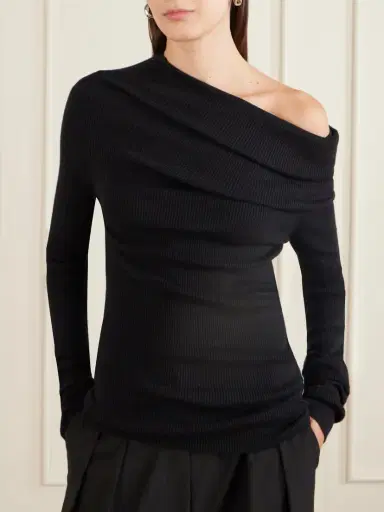 Lisa Yang Agie Ribbed Cotton And Cashmere-blend Sweater | Thumbnail 3 Lisa Yang Agie Ribbed Cotton And Cashmere-blend Sweater | Thumbnail 3