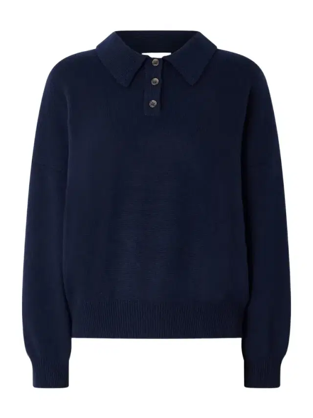 Etta Cashmere Polo Sweater