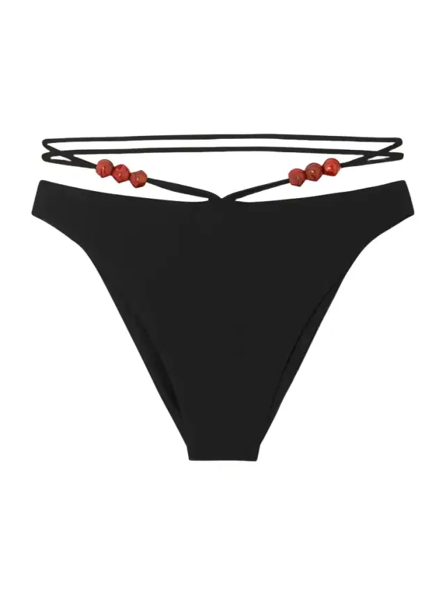 Bead-embellished Bikini Briefs
