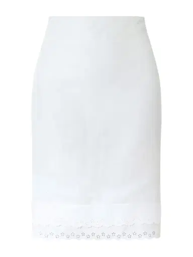 Magda Butrym Lace-trimmed Cotton And Linen-blend Mini Skirt | Thumbnail 1 Magda Butrym Lace-trimmed Cotton And Linen-blend Mini Skirt | Thumbnail 1