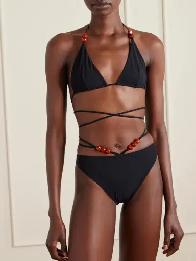 Magda Butrym Beaded Bikini Top | Thumbnail 2 Magda Butrym Beaded Bikini Top | Thumbnail 2