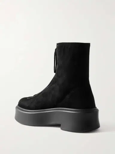 The Row Nobilis Suede Platform Ankle Boots | Thumbnail 3 The Row Nobilis Suede Platform Ankle Boots | Thumbnail 3