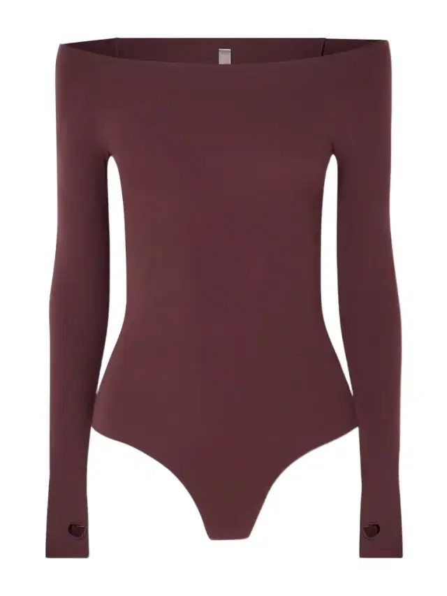 Ballet Off-the-shoulder Stretch-jersey Bodysuit