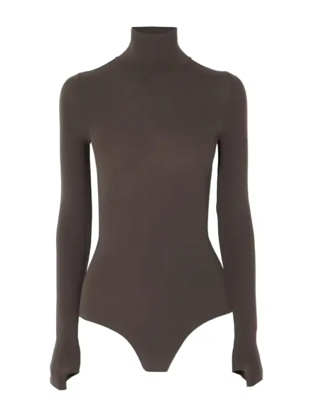 Stretch-jersey Turtleneck Thong Bodysuit