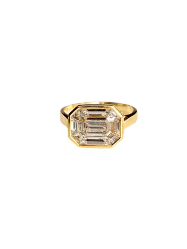 Wish Fine Jewelry 1.26ct Diamond Pave Ring in 18K Yellow | Thumbnail 1