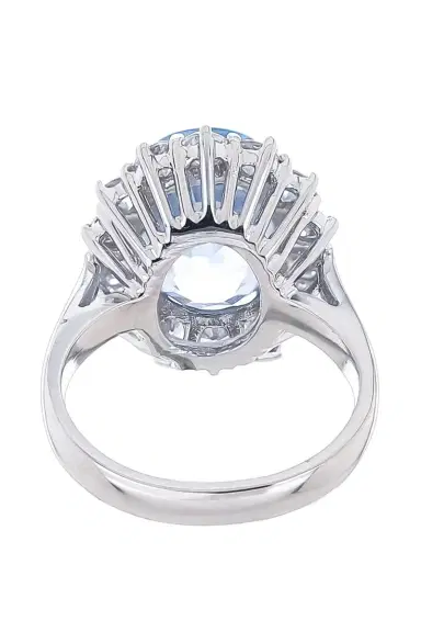FANTASIA by DESERIO Blue Oval Princess Diana Ring | Thumbnail 6 FANTASIA by DESERIO Blue Oval Princess Diana Ring | Thumbnail 6