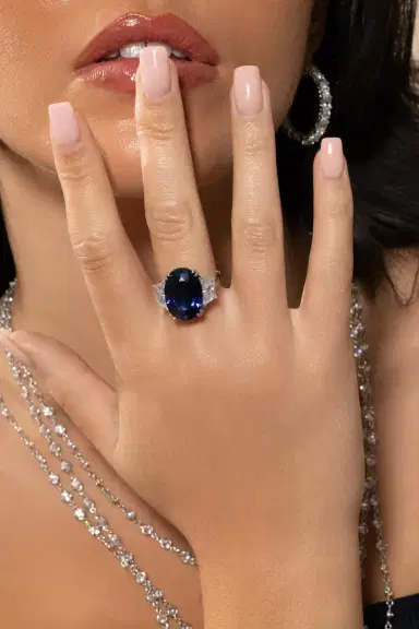 FANTASIA by DESERIO Blue Trapezoid Ring | Thumbnail 4