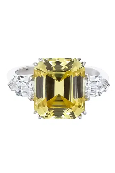 FANTASIA by DESERIO Canary Green Bullet Ring | Thumbnail 1 FANTASIA by DESERIO Canary Green Bullet Ring | Thumbnail 1