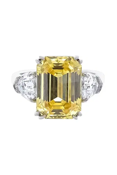 FANTASIA by DESERIO Canary Sheild Ring | Thumbnail 1 FANTASIA by DESERIO Canary Sheild Ring | Thumbnail 1