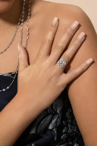 FANTASIA by DESERIO Cushion Cut Center Halo Ring | Thumbnail 3