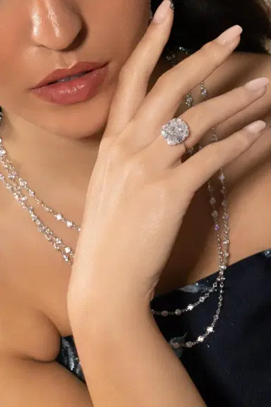 FANTASIA by DESERIO Cushion Cut Center Halo Ring | Thumbnail 4