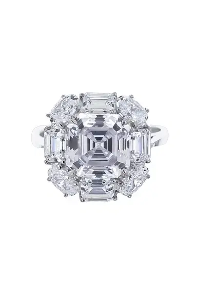 FANTASIA by DESERIO Cushion Cut Center Halo Ring | Thumbnail 1