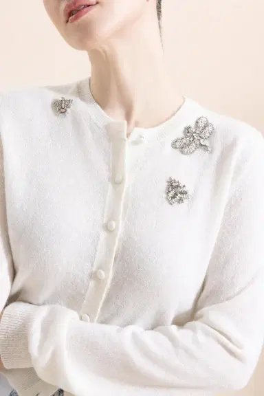 Erdem Embellished Crew Neck Cardigan | Thumbnail 3