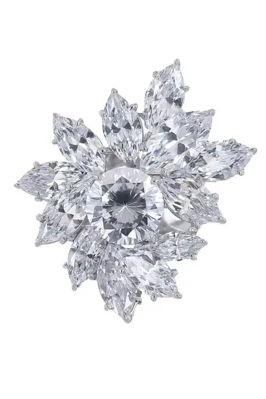 FANTASIA by DESERIO Large Cocktail Flower Ring | Thumbnail 1