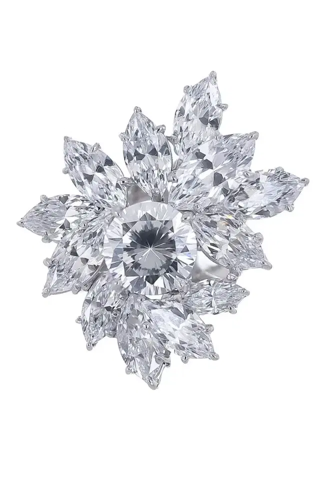 FANTASIA by DESERIO Large Cocktail Flower Ring