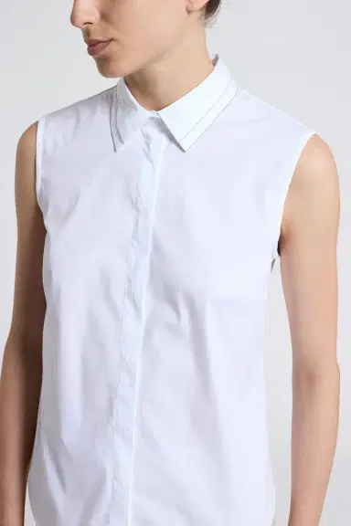 PESERICO Sleeveless Collar Blouse | Thumbnail 3 PESERICO Sleeveless Collar Blouse | Thumbnail 3