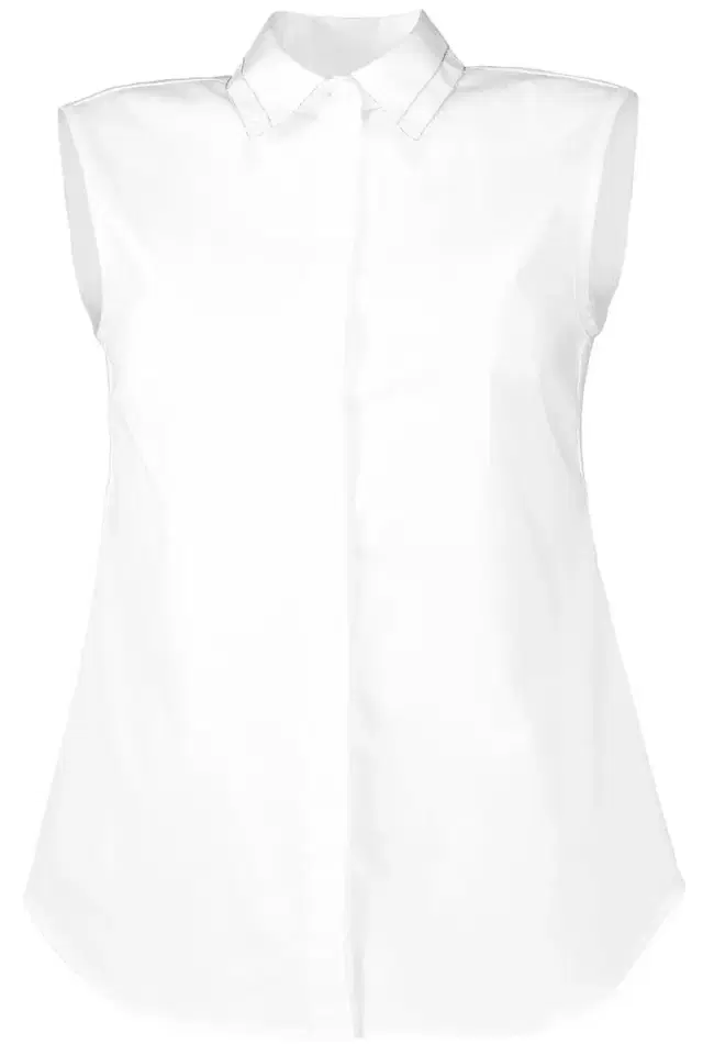 PESERICO Sleeveless Collar Blouse
