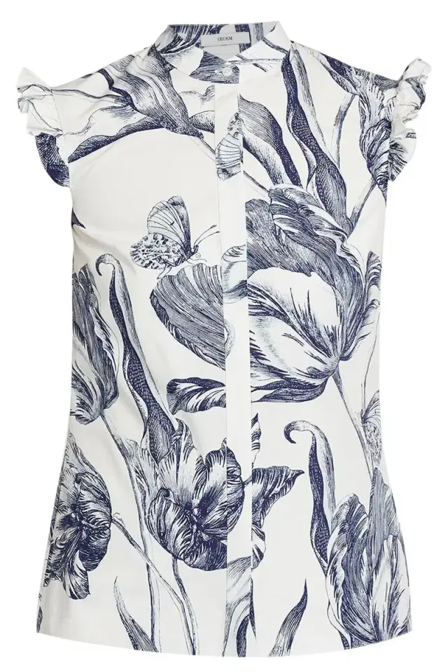 Sleeveless Ruffle Blouse