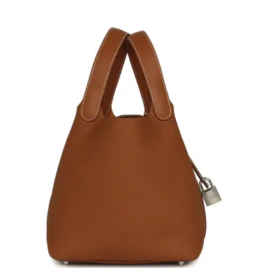 HERMÈS Hermes Picotin Lock 18 Gold Clemence Palladium Hardware | Thumbnail 4 HERMÈS Hermes Picotin Lock 18 Gold Clemence Palladium Hardware | Thumbnail 4