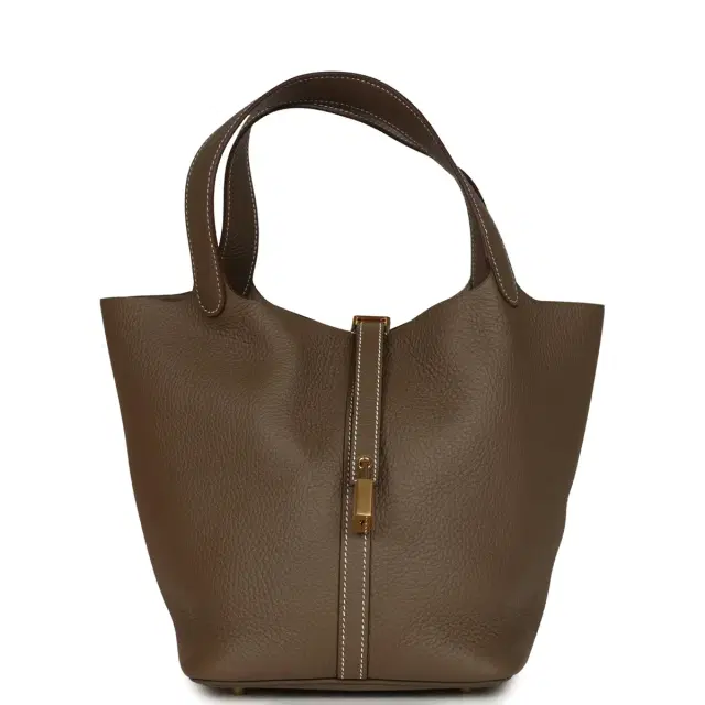 hermes Hermes Picotin Lock 22 Etoupe Clemence Gold Hardware