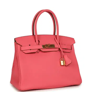 HERMÈS Pre-owned Hermes Birkin 30 Rose Lipstick Togo Gold Hardware | Thumbnail 2