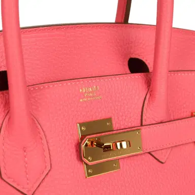 HERMÈS Pre-owned Hermes Birkin 30 Rose Lipstick Togo Gold Hardware | Thumbnail 7
